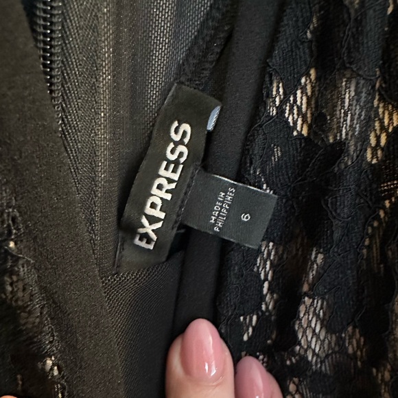 Express Jumpsuit Black/Tan Size 6 - Picture 9 of 9